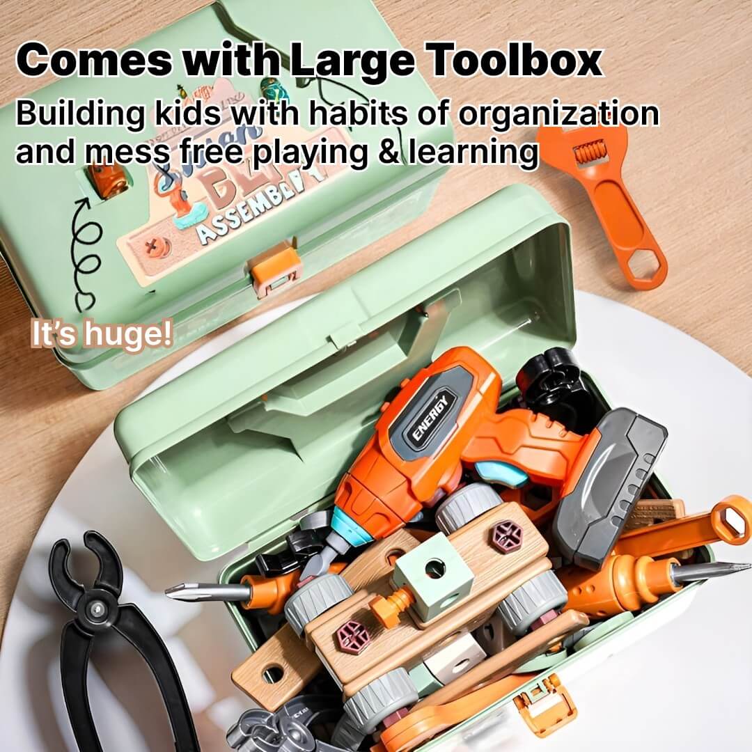 Sparkjolly® 144 Pcs Junior Engineer Workshop Kit