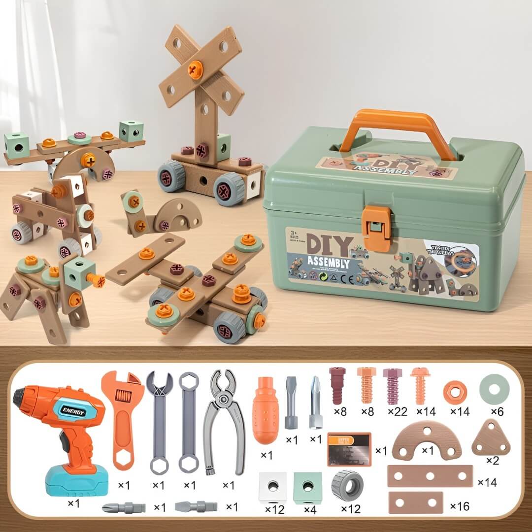 Sparkjolly® 144 Pcs Junior Engineer Workshop Kit