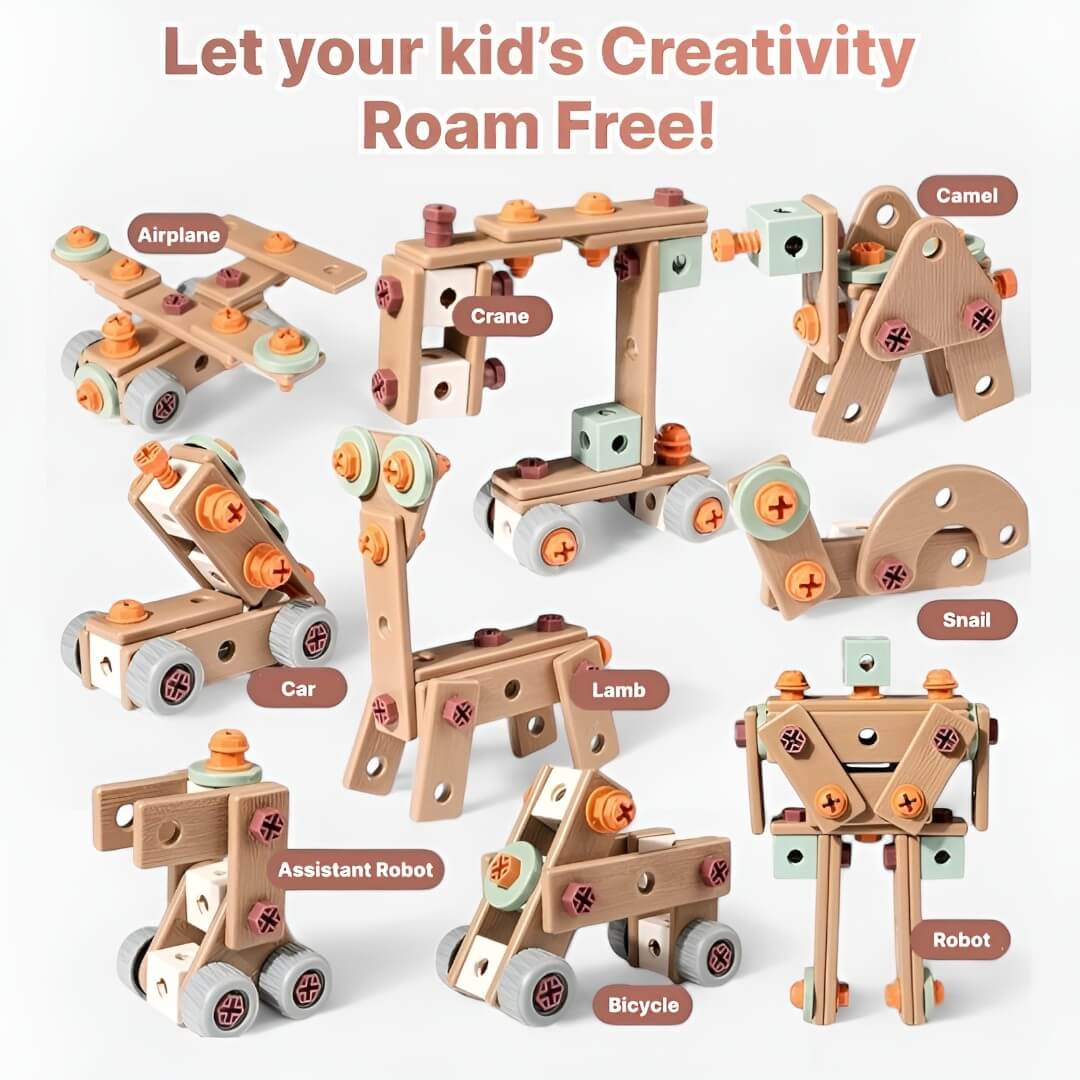 Sparkjolly 144 Pcs Junior Engineer Workshop Kit
